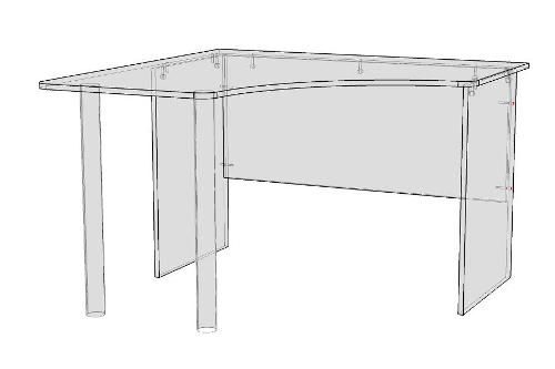 Рисунок стола под углом